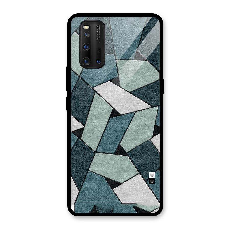 Concrete Green Abstract Glass Back Case for Vivo iQOO 3
