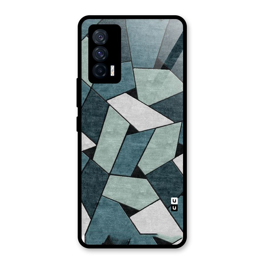 Concrete Green Abstract Glass Back Case for Vivo iQOO 7 5G