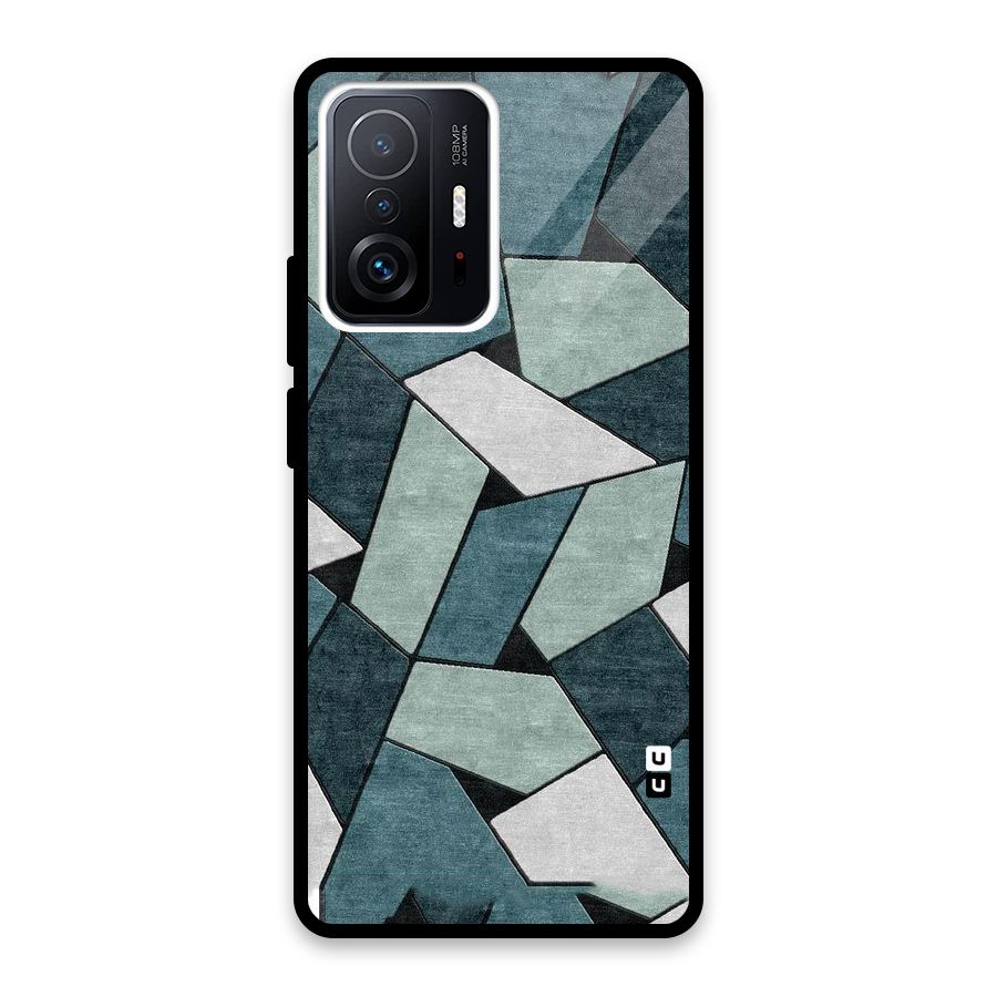 Concrete Green Abstract Glass Back Case for Xiaomi 11T Pro