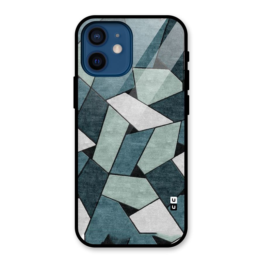 Concrete Green Abstract Glass Back Case for iPhone 12 Mini