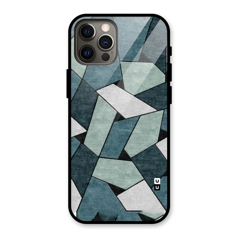 Concrete Green Abstract Glass Back Case for iPhone 12 Pro