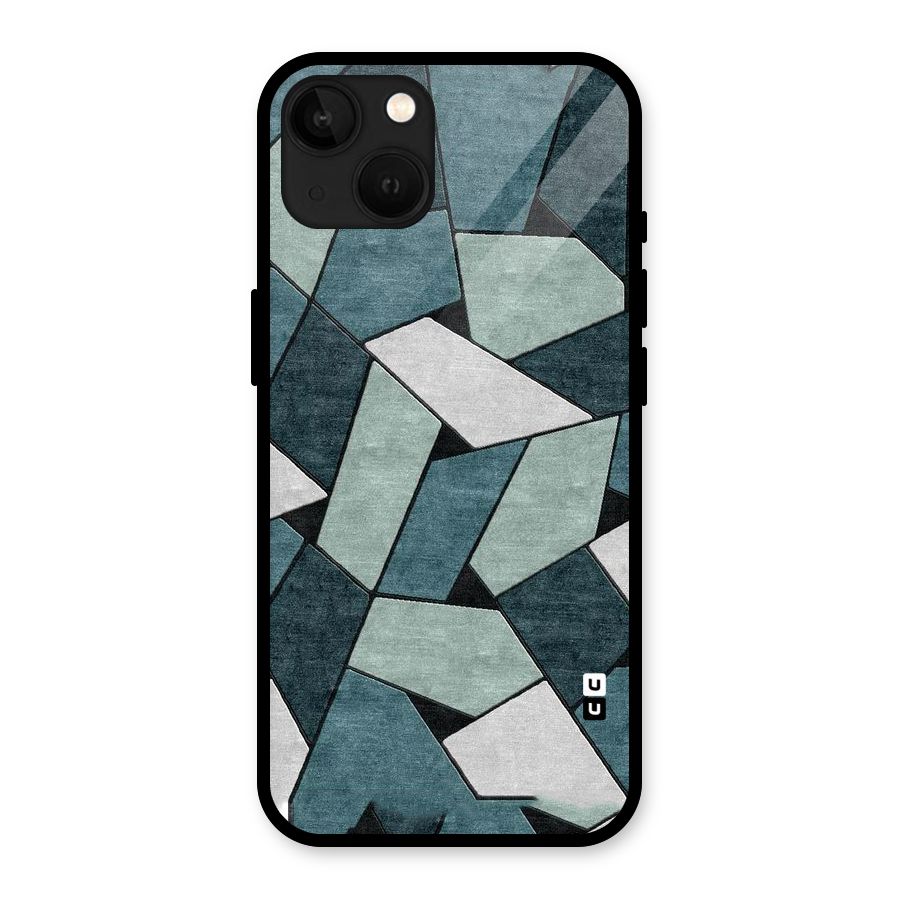 Concrete Green Abstract Glass Back Case for iPhone 13