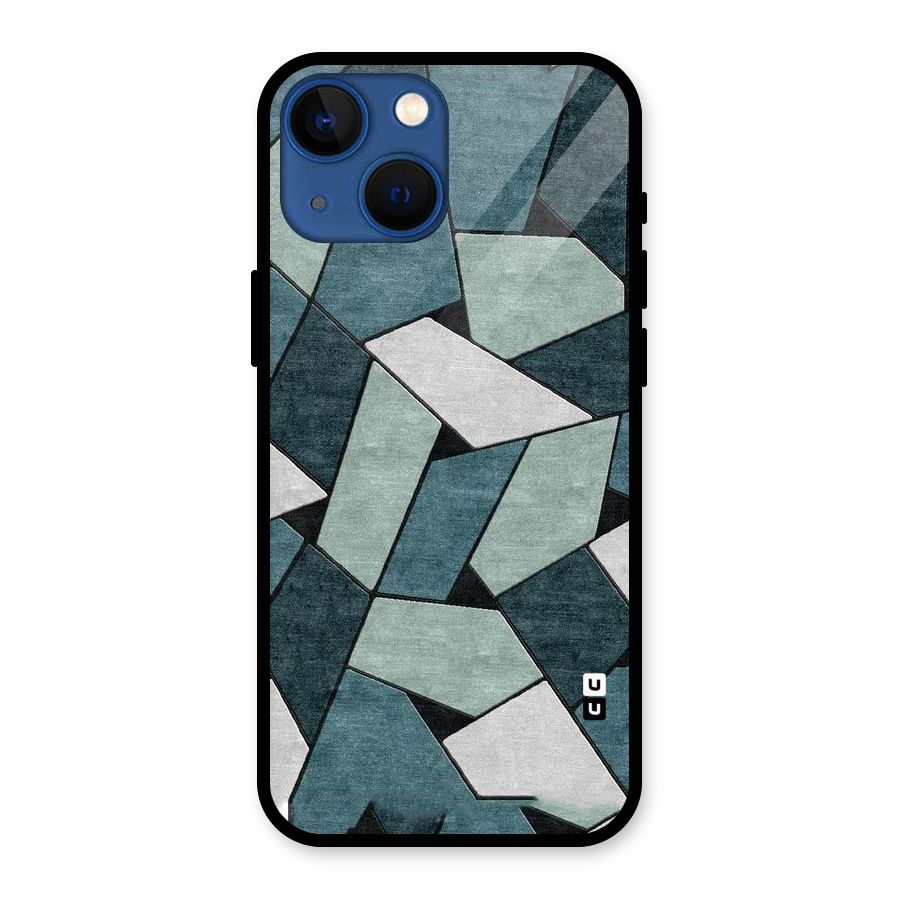 Concrete Green Abstract Glass Back Case for iPhone 13 Mini