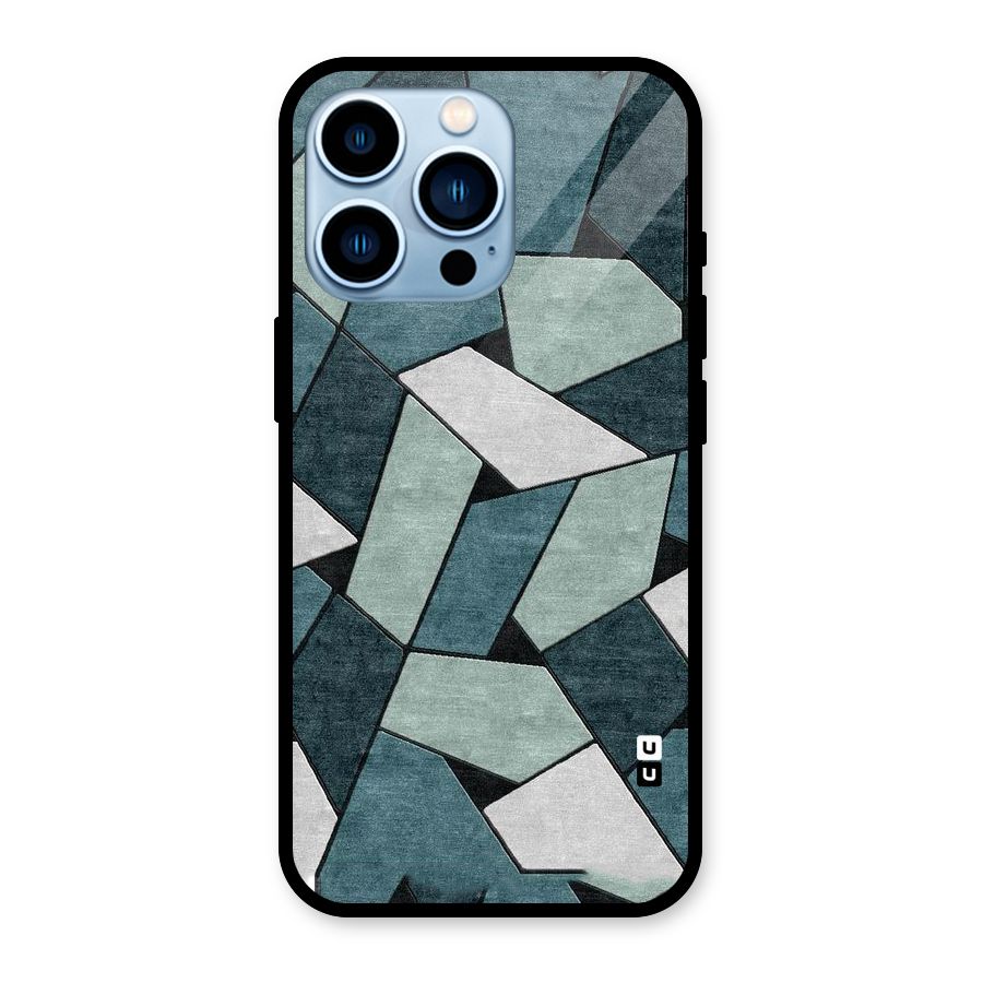 Concrete Green Abstract Glass Back Case for iPhone 13 Pro