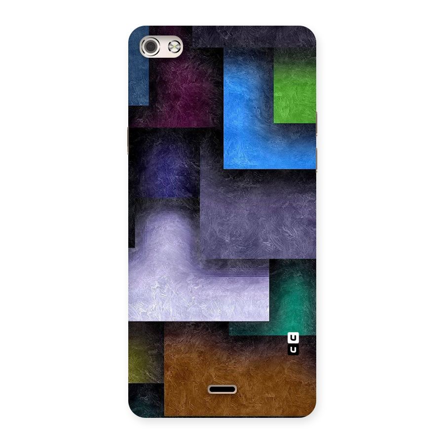 Concrete Squares Back Case for Micromax Canvas Silver 5