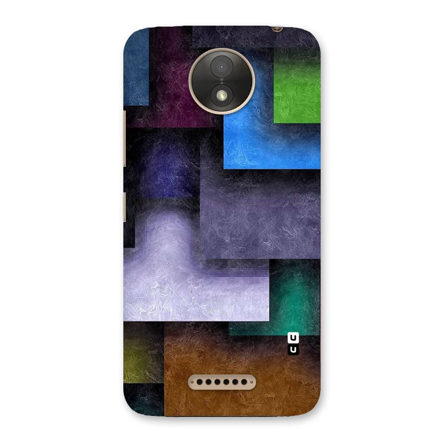 Concrete Squares Back Case for Moto C Plus