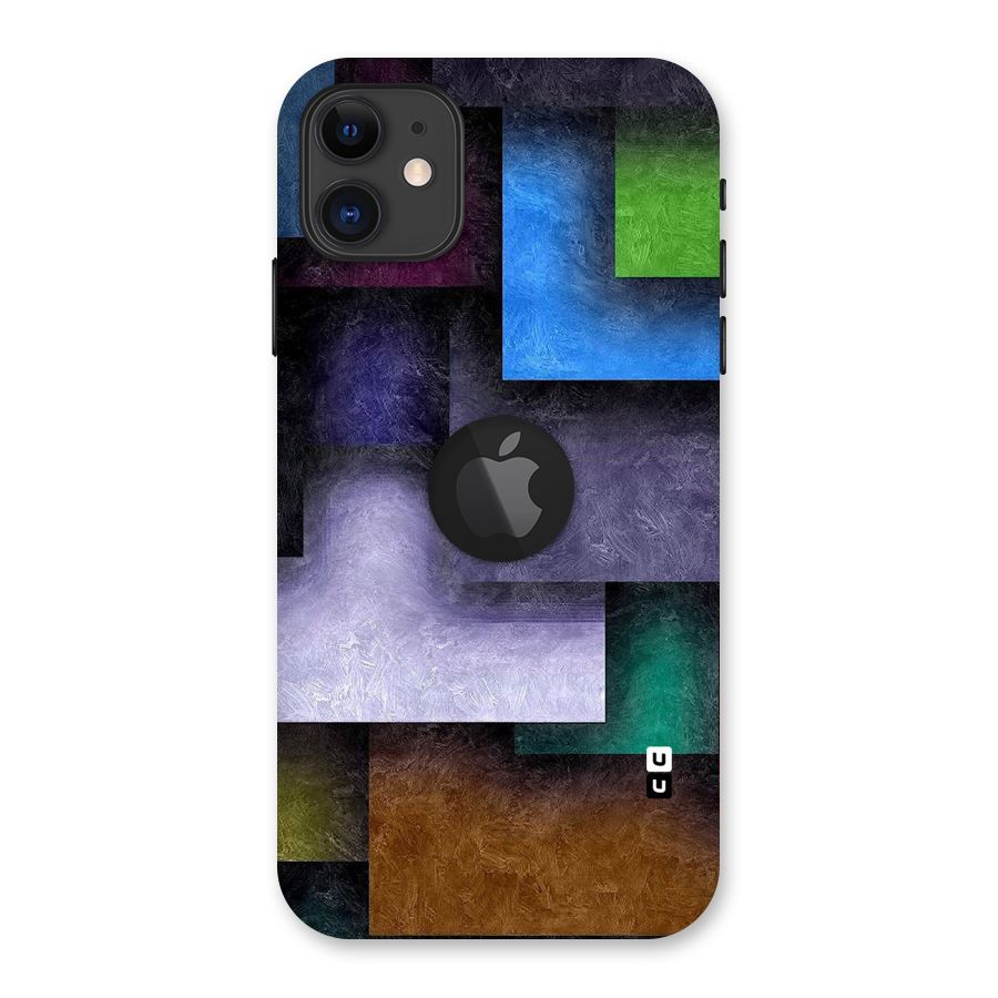 Concrete Squares Back Case for iPhone 11 Logo Cut