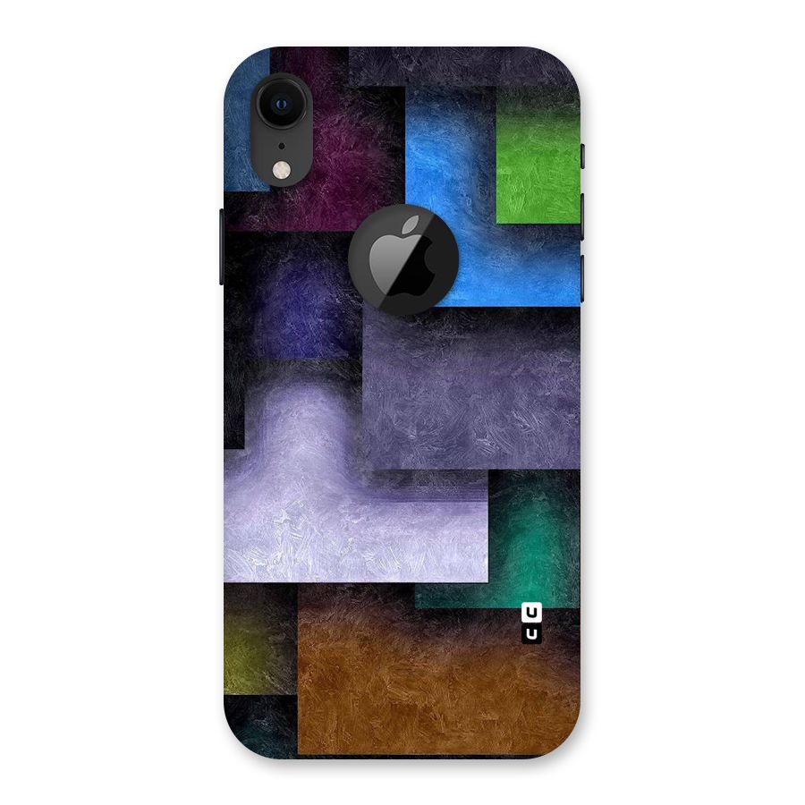 Concrete Squares Back Case for iPhone XR Logo Cut