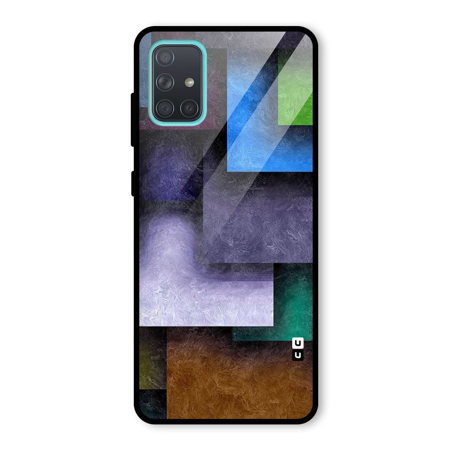 Concrete Squares Glass Back Case for Galaxy A71