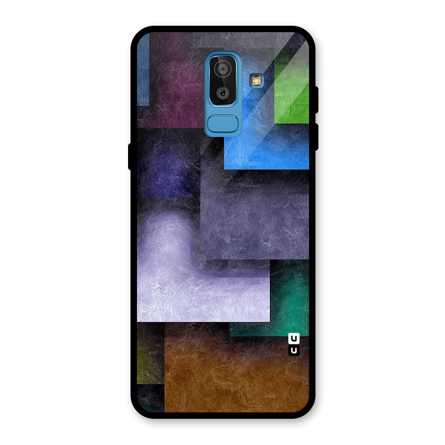 Concrete Squares Glass Back Case for Galaxy J8
