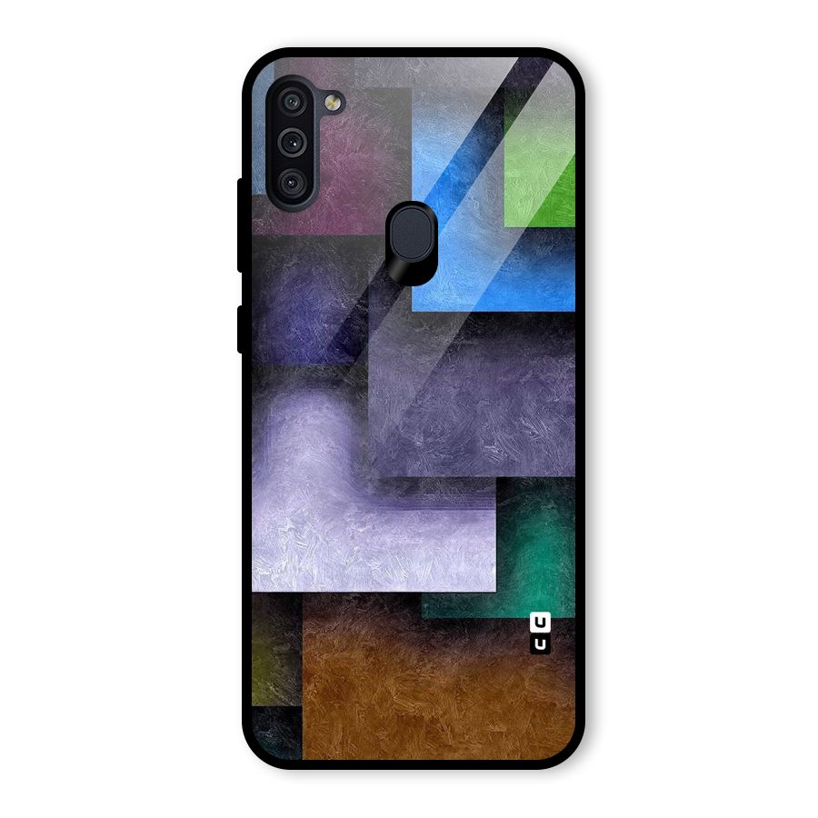 Concrete Squares Glass Back Case for Galaxy M11
