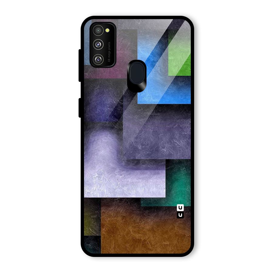 Concrete Squares Glass Back Case for Galaxy M30s
