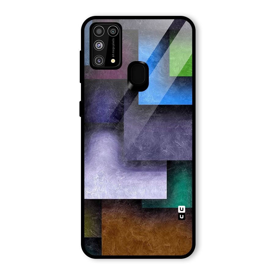 Concrete Squares Glass Back Case for Galaxy M31