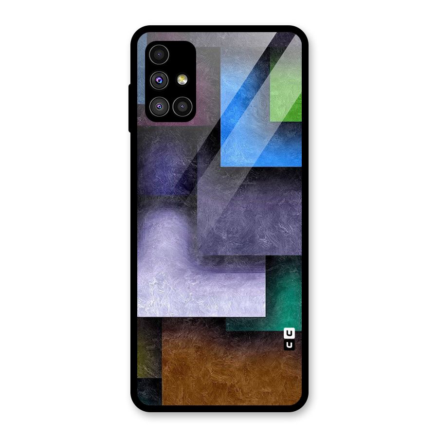 Concrete Squares Glass Back Case for Galaxy M51