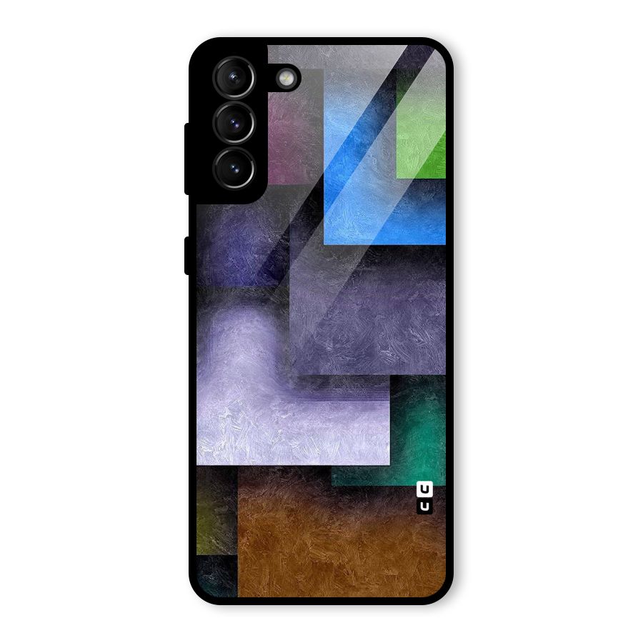 Concrete Squares Glass Back Case for Galaxy S21 Plus