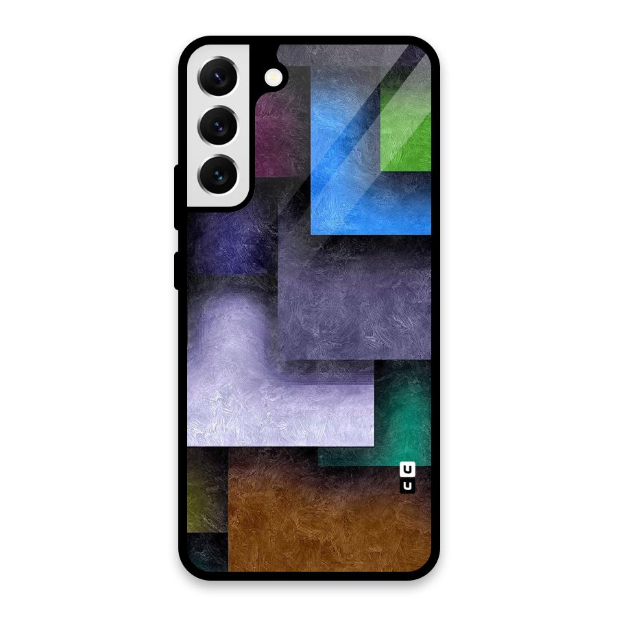 Concrete Squares Glass Back Case for Galaxy S22 Plus 5G