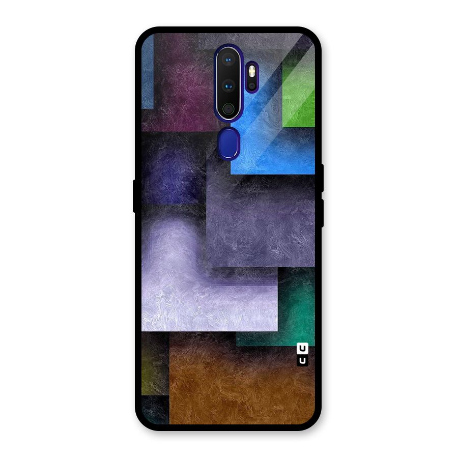 Concrete Squares Glass Back Case for Oppo A9 (2020)