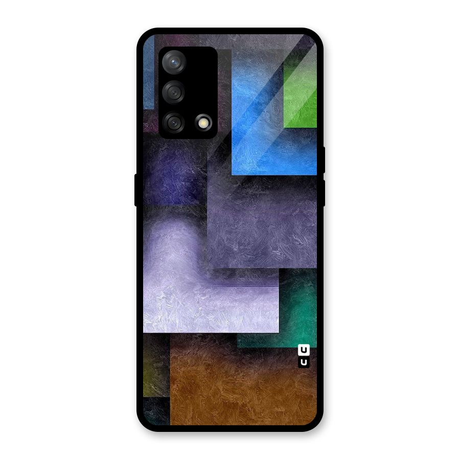 Concrete Squares Glass Back Case for Oppo F19
