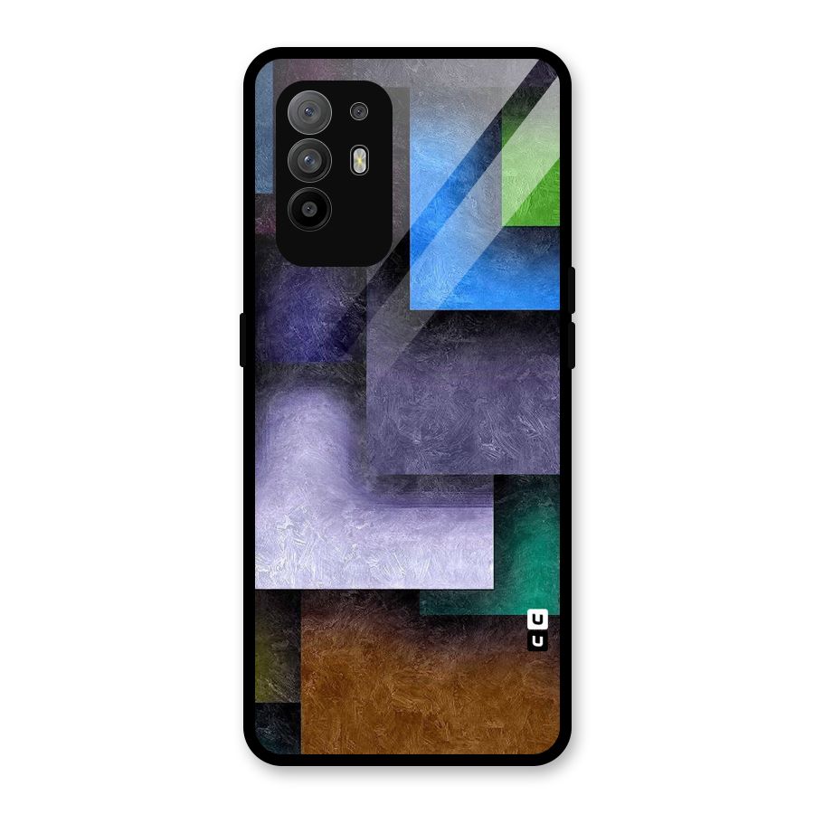 Concrete Squares Glass Back Case for Oppo F19 Pro Plus 5G