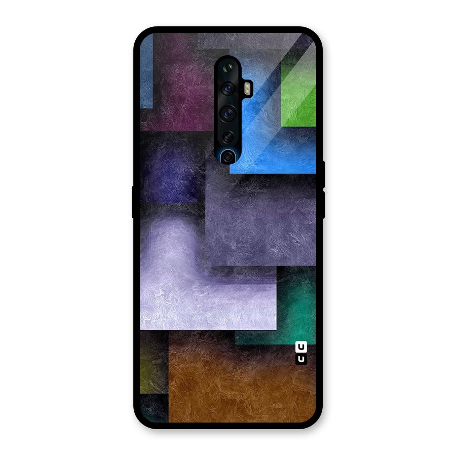 Concrete Squares Glass Back Case for Oppo Reno2 F