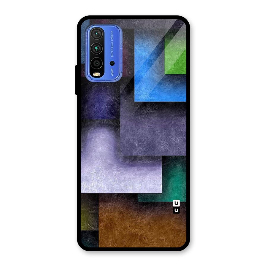 Concrete Squares Glass Back Case for Redmi 9 Power