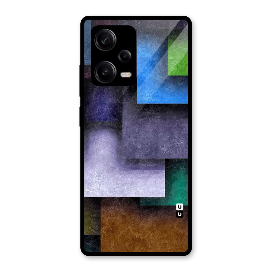 Concrete Squares Glass Back Case for Redmi Note 12 Pro