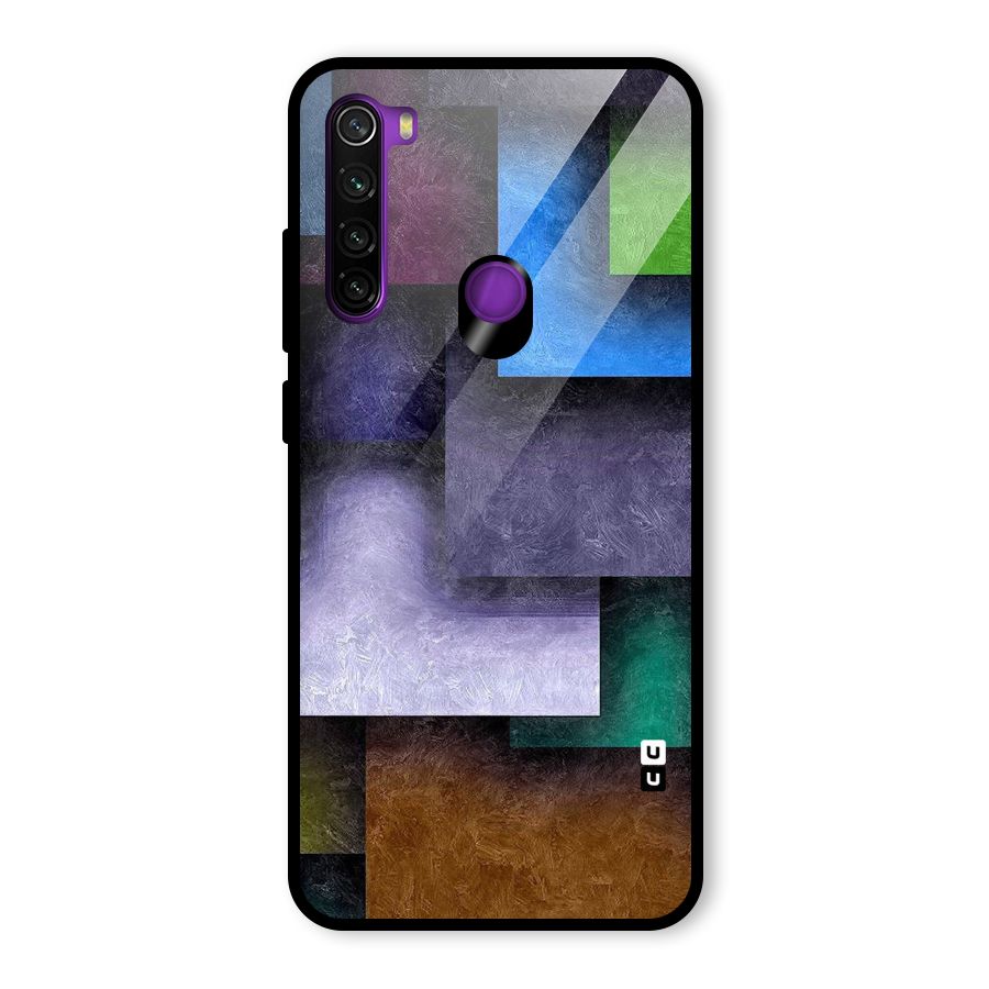 Concrete Squares Glass Back Case for Redmi Note 8