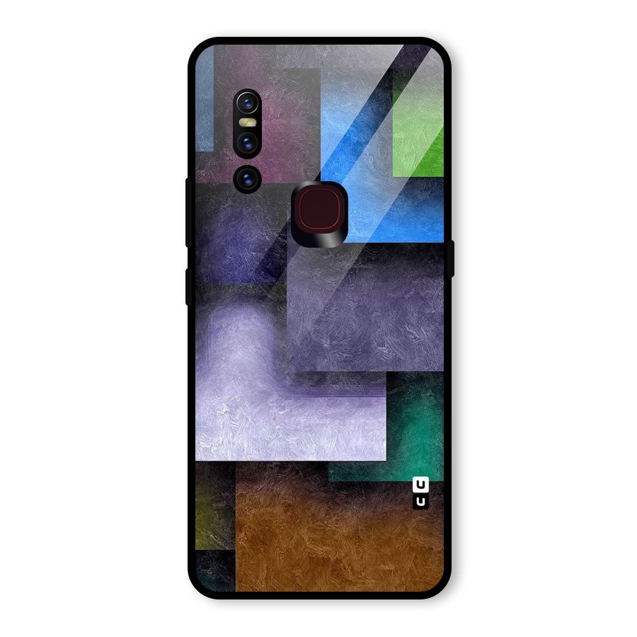 Concrete Squares Glass Back Case for Vivo V15