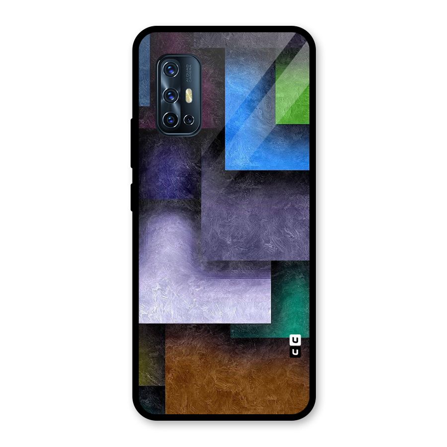 Concrete Squares Glass Back Case for Vivo V17