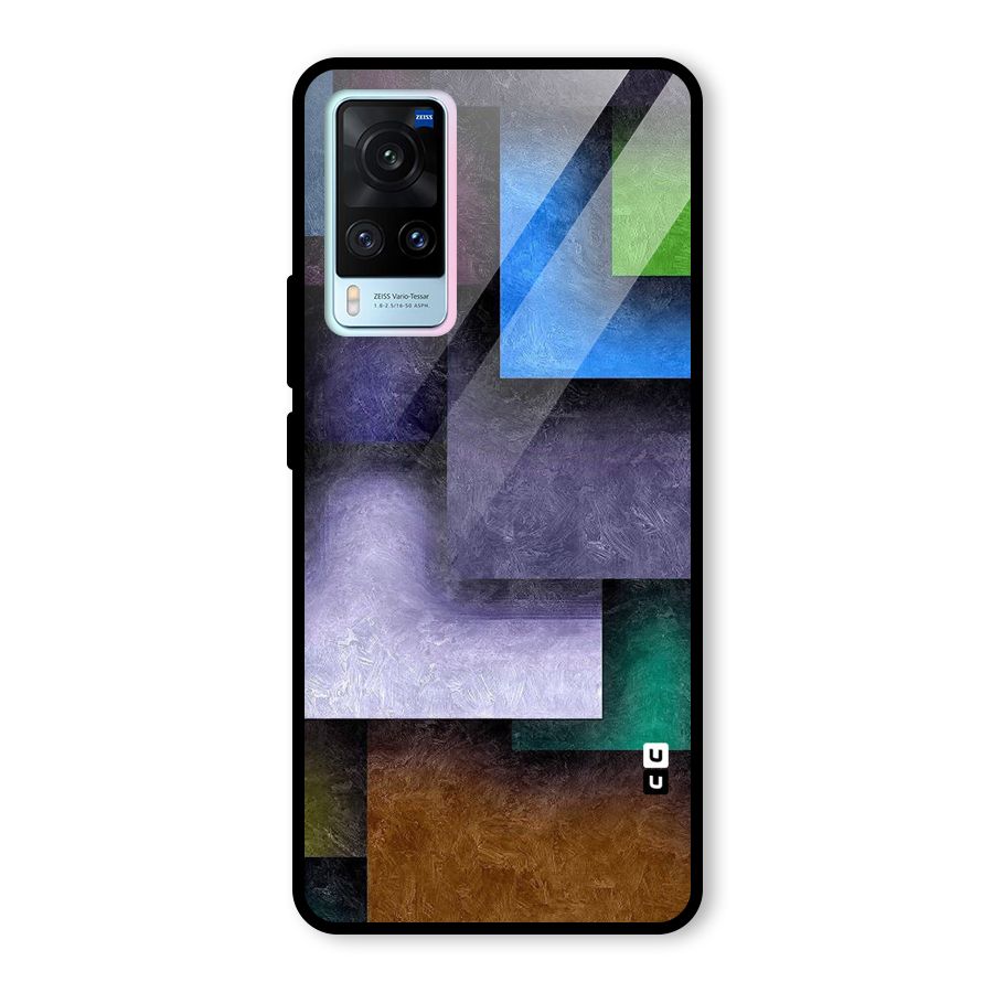 Concrete Squares Glass Back Case for Vivo X60