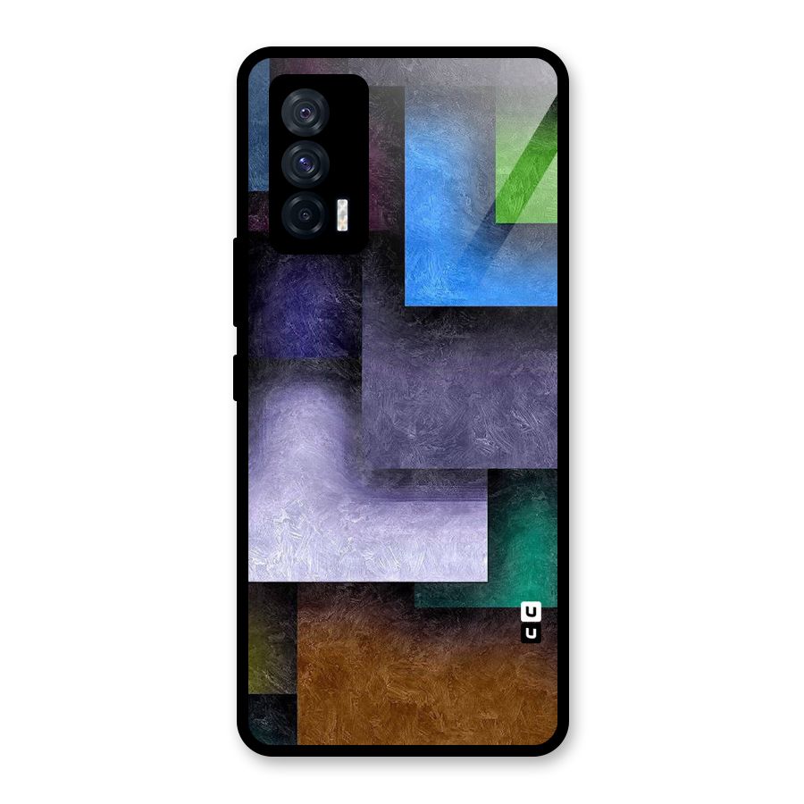 Concrete Squares Glass Back Case for Vivo iQOO 7 5G