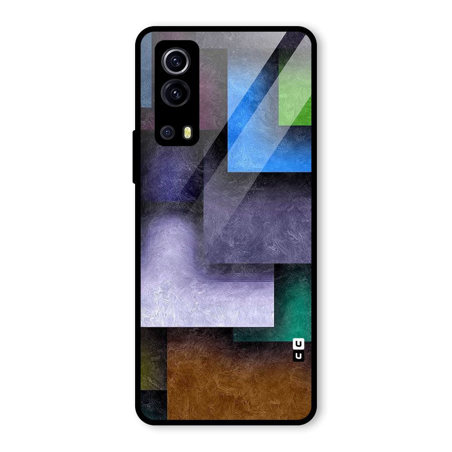 Concrete Squares Glass Back Case for Vivo iQOO Z3