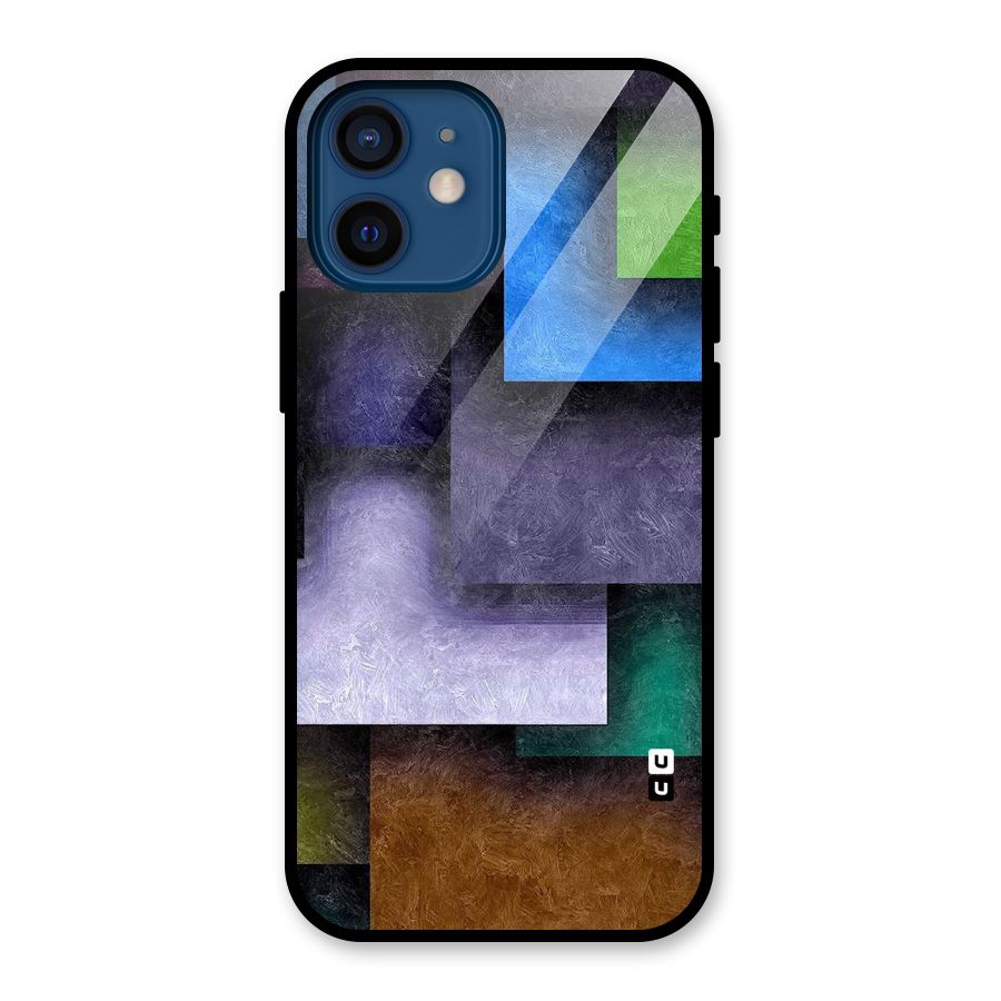 Concrete Squares Glass Back Case for iPhone 12 Mini