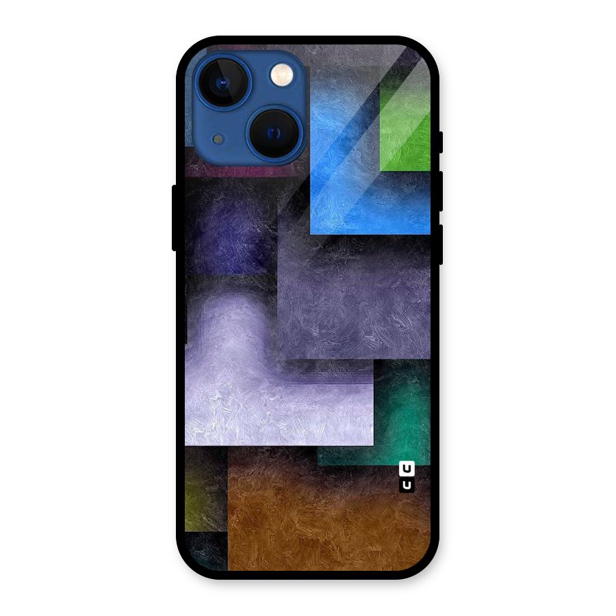 Concrete Squares Glass Back Case for iPhone 13 Mini