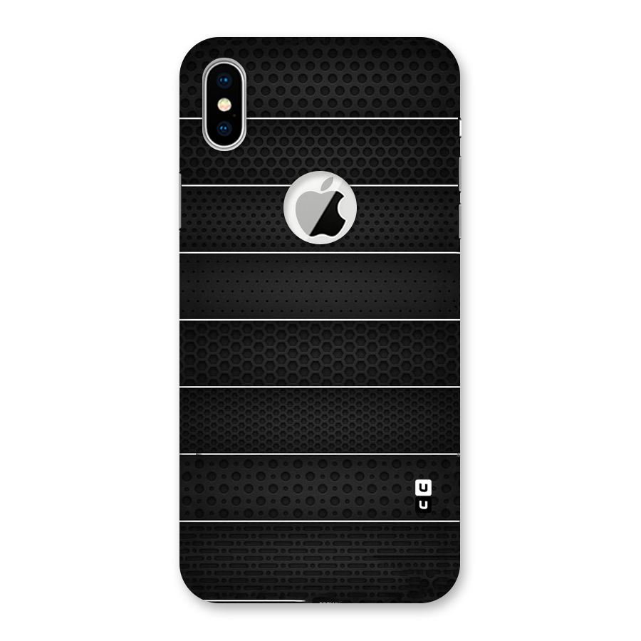 Concrete Stripes Back Case for iPhone X Logo Cut