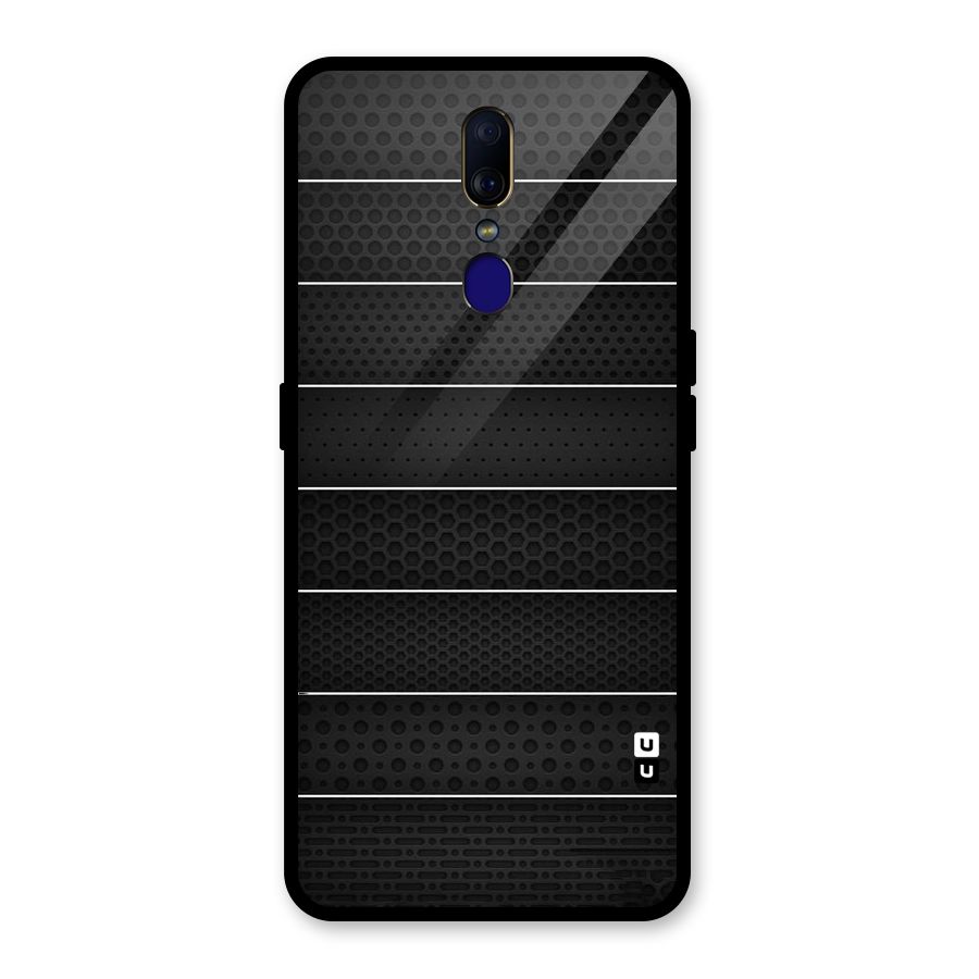 Concrete Stripes Glass Back Case for Oppo F11