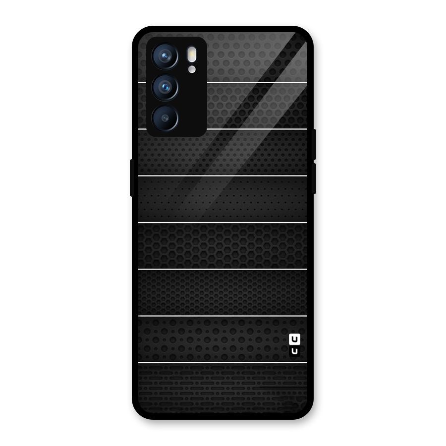 Concrete Stripes Glass Back Case for Oppo Reno6 5G