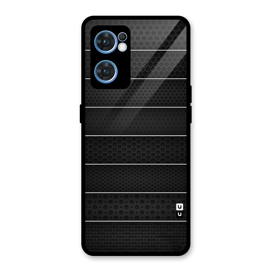 Concrete Stripes Glass Back Case for Oppo Reno7 5G