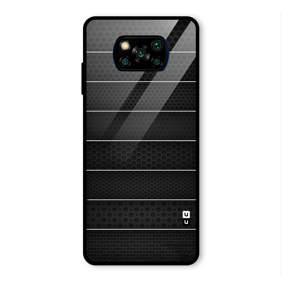 Concrete Stripes Glass Back Case for Poco X3 Pro