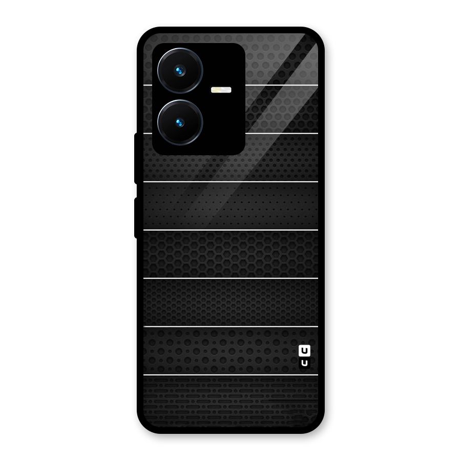 Concrete Stripes Glass Back Case for Vivo Y22