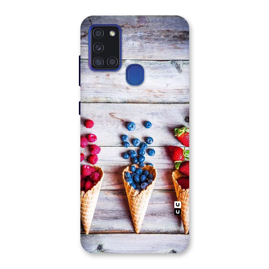 Cone Fruits Design Back Case for Galaxy A21s
