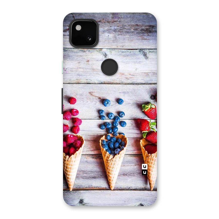 Cone Fruits Design Back Case for Google Pixel 4a