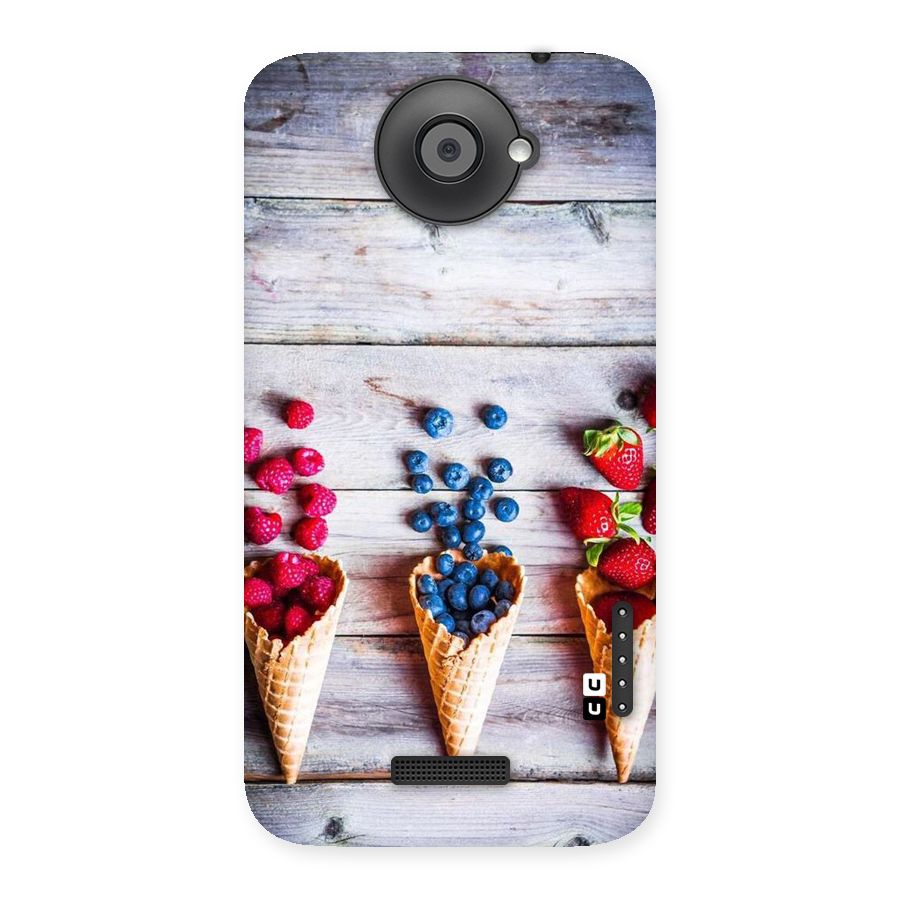 Cone Fruits Design Back Case for HTC One X