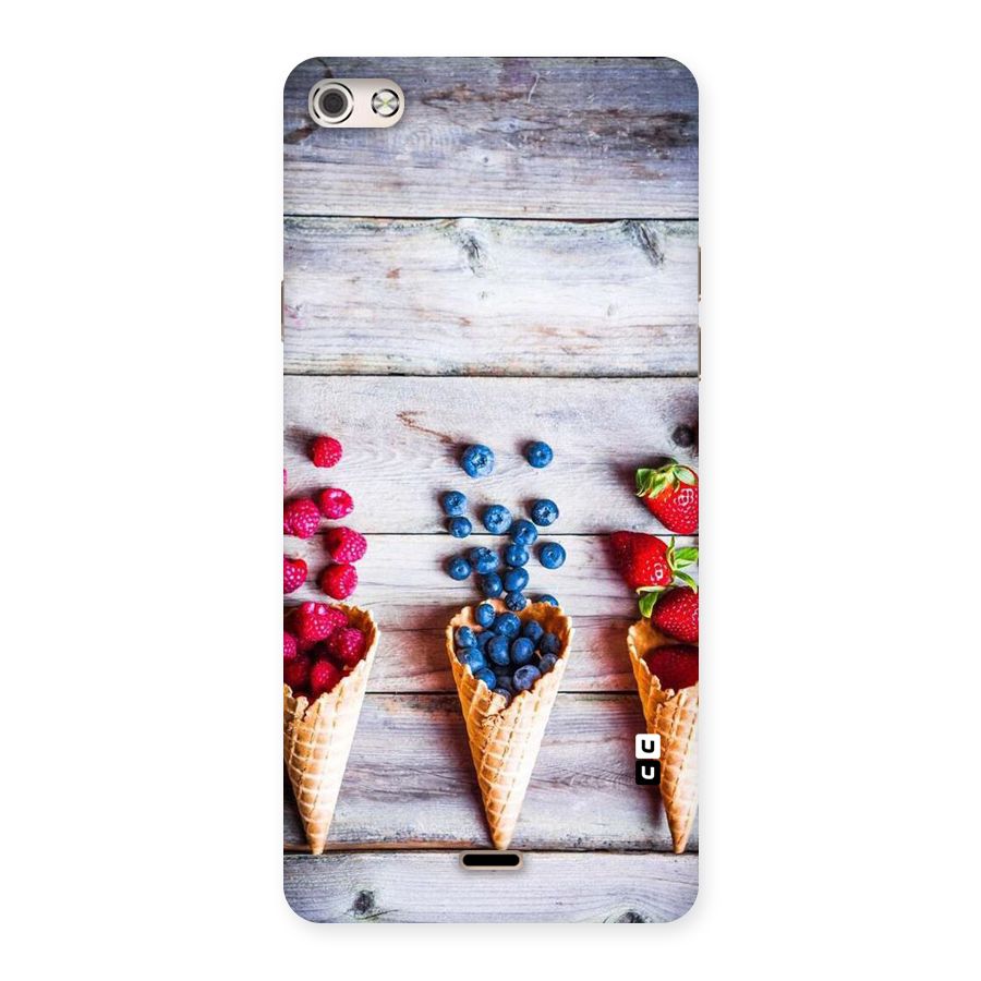 Cone Fruits Design Back Case for Micromax Canvas Silver 5