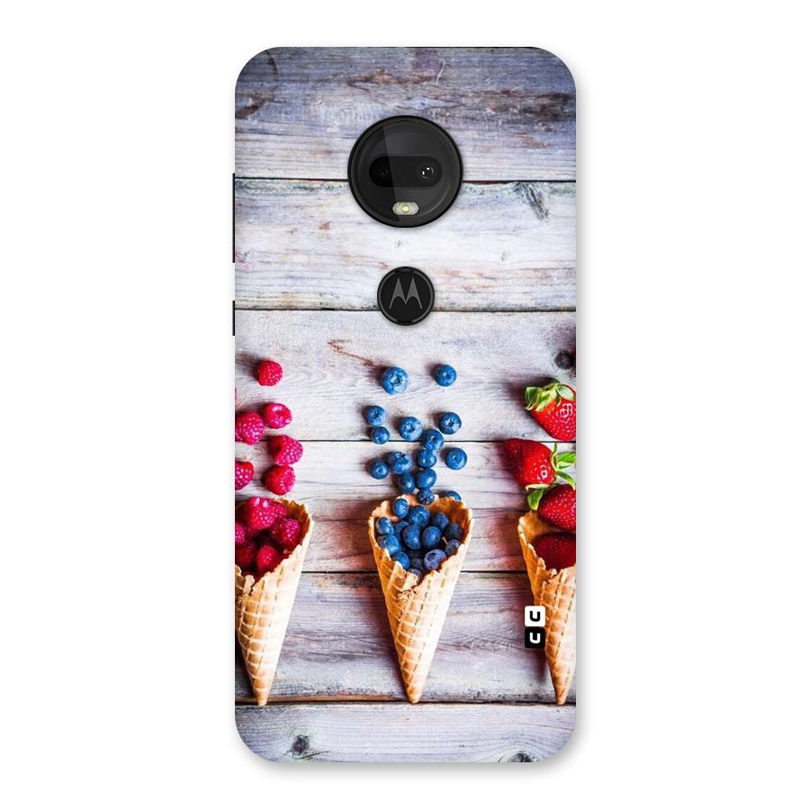 Cone Fruits Design Back Case for Moto G7