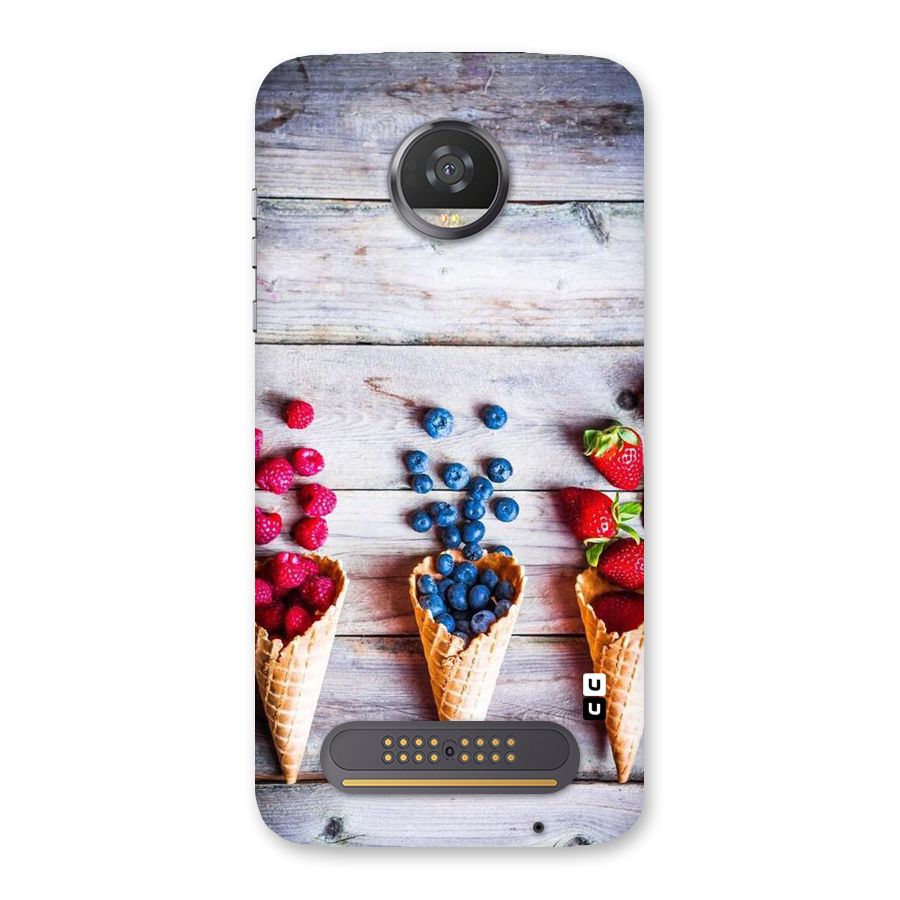 Cone Fruits Design Back Case for Moto Z2 Play