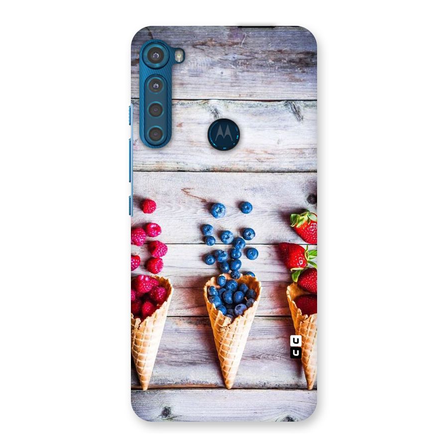 Cone Fruits Design Back Case for Motorola One Fusion Plus