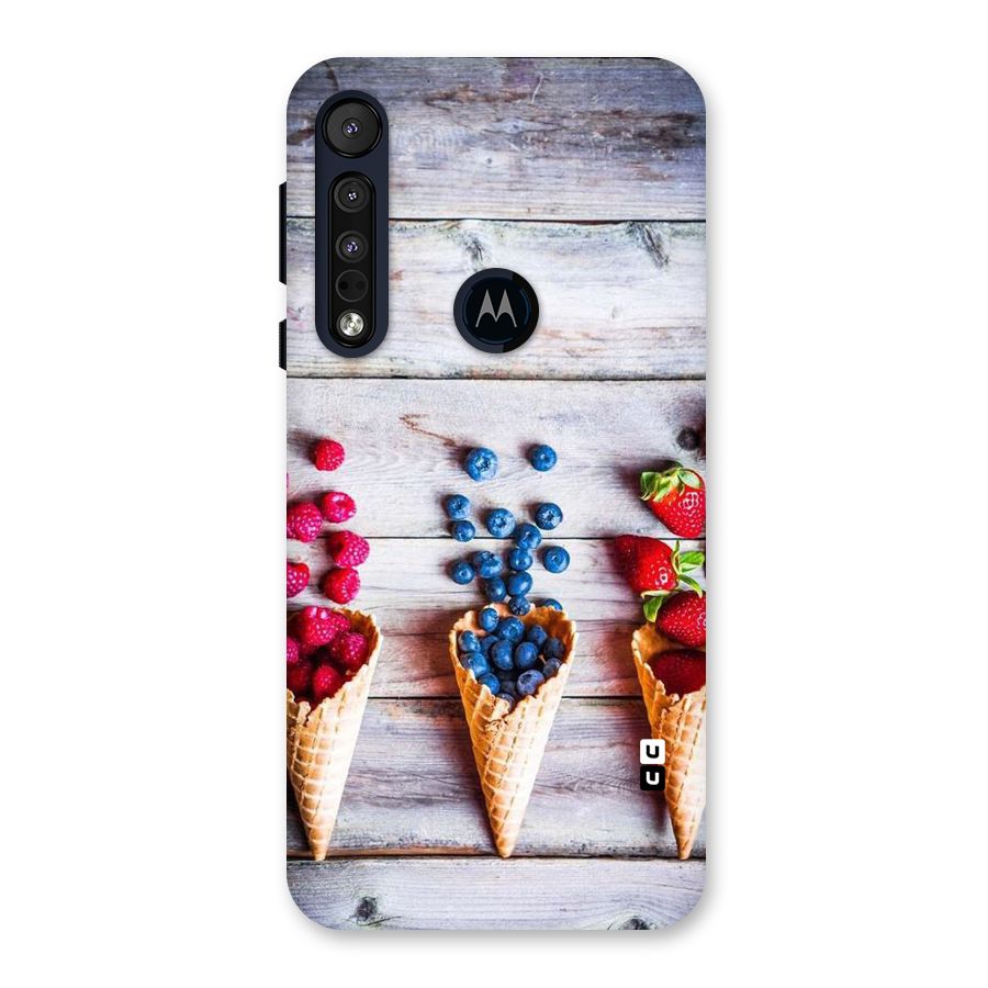 Cone Fruits Design Back Case for Motorola One Macro