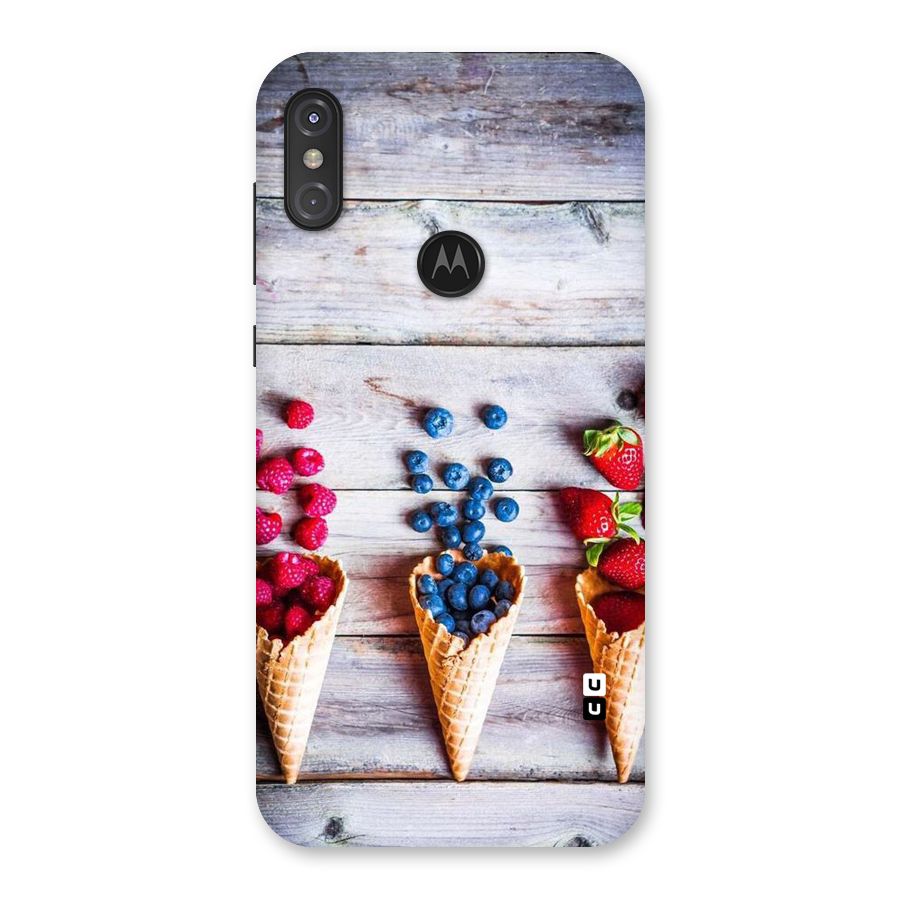 Cone Fruits Design Back Case for Motorola One Power