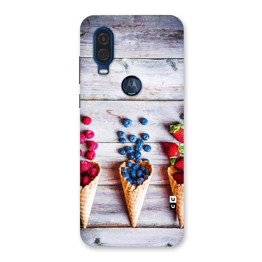 Cone Fruits Design Back Case for Motorola One Vision